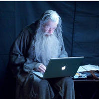 Gandalf Checking His Emails