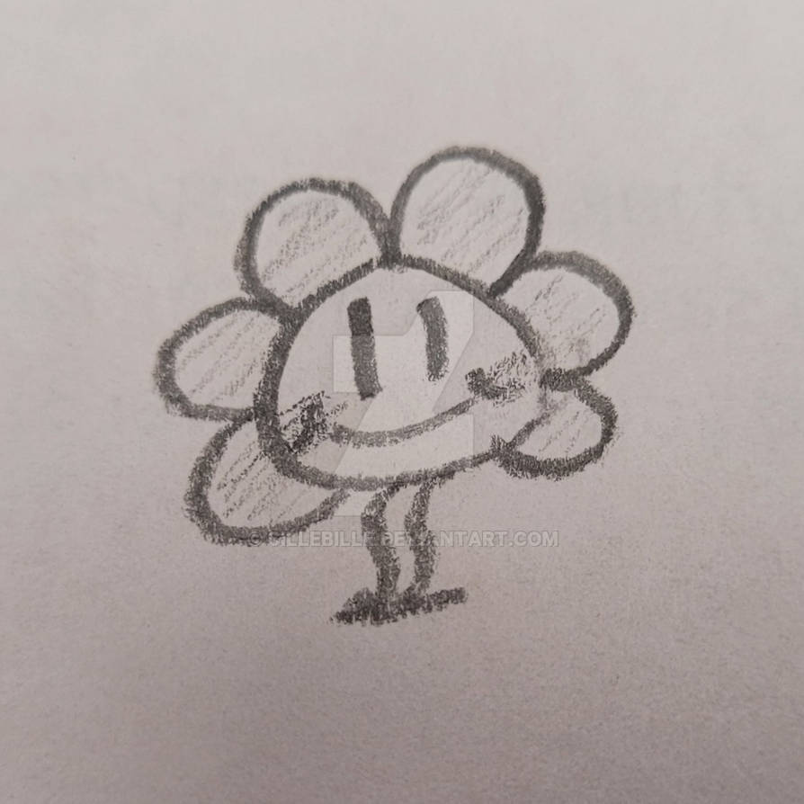 Flowey drawing 1 - 11/8/24 by sillebille on DeviantArt
