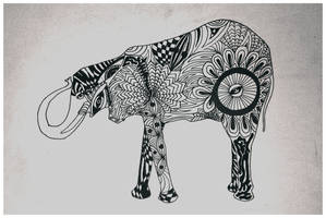 Psychedelic elephant