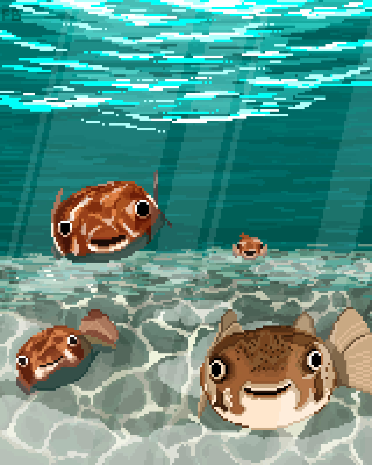 Pixel Graph Puffer Fish Pufferfish by Fatbeard91 on DeviantArt