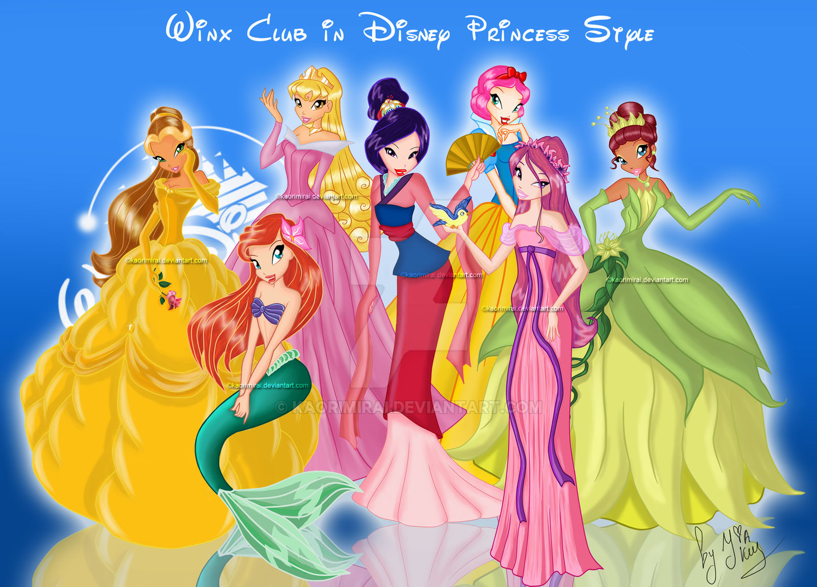 Winx Club in Disney Princess Style