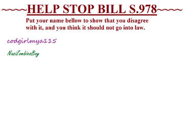 Help Stop Bill S.978