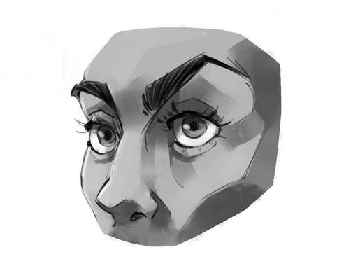 face structure greyscale