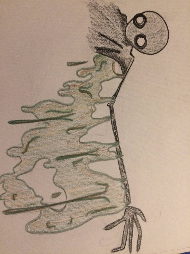 Skeleton with decaying flesh by SecretSpaceWalrus on DeviantArt