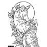 Fox and Pigeon Tattoo Design