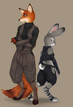 Judy Hopps and Nick Wilde - Tenchu AU