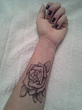 Black rose tattoo