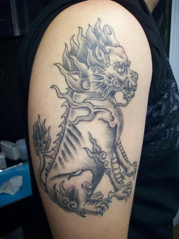 Dragon Lion statue Tattoo by JeremyWorst on DeviantArt