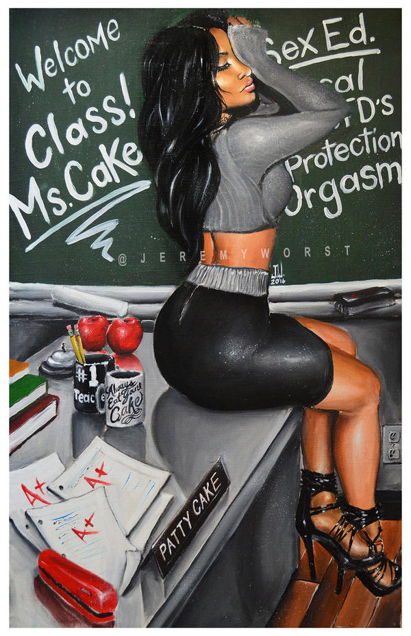 Ms Cake by Jeremy Worst acrylic painting