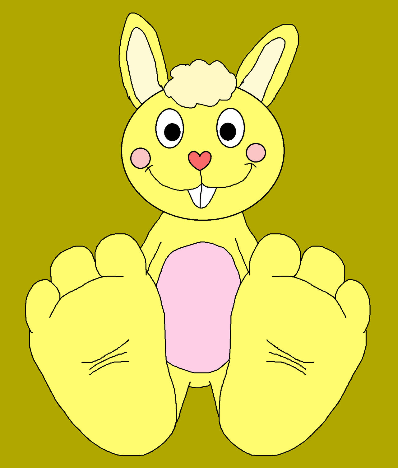 Cuddles' Rabbit Feet Tease by JohnHall2019 on DeviantArt