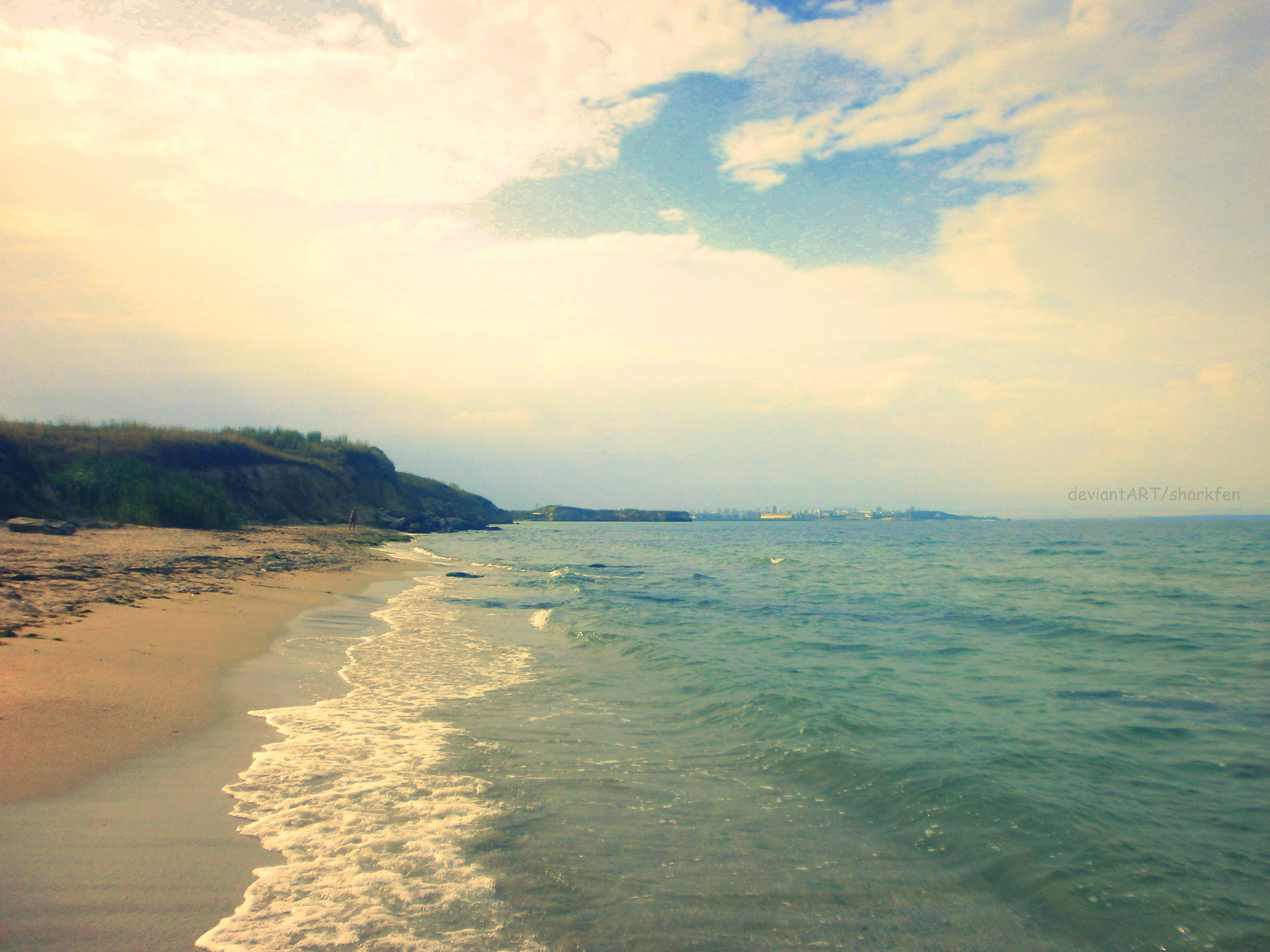 on the beach