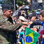 Brazilian soldier on independence day parade, 2018