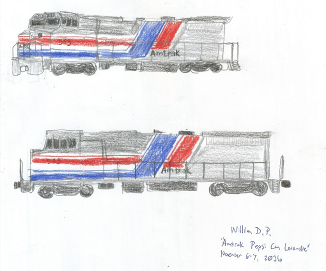 Amtrak Pepsi Can Locomotive