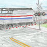Lincoln and Clyde waiting for Amtrak Train 3