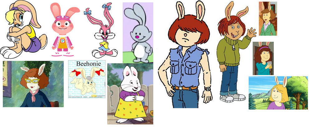 My Favorite Cartoon Rabbits (Female) by WillM3luvTrains on DeviantArt