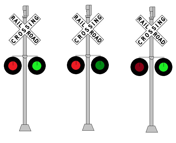 Railroad Crossing Signals with Red and Green Light by WillM3luvTrains ...