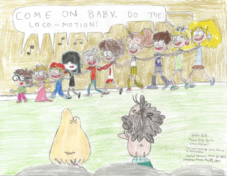 Loud Kids Do The Locomotion (colored and finished)