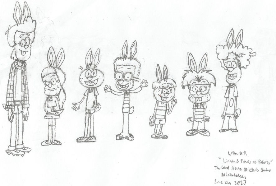 Lincoln Loud and Friends as Rabbits by WillM3luvTrains on DeviantArt