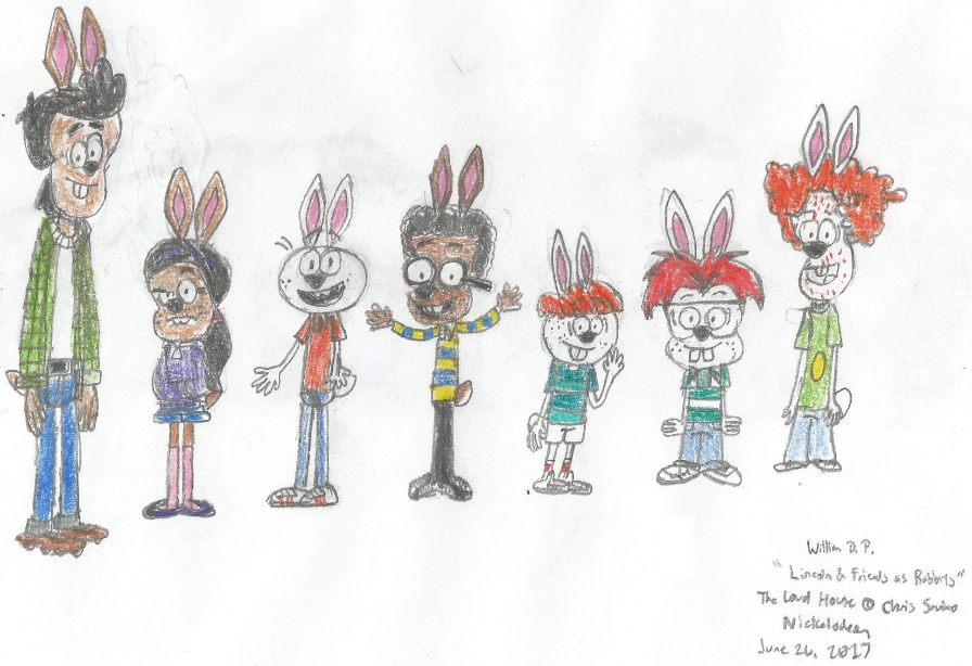 Loud Rabbits Characters Lincoln Loud and Friends as Rabbits (colored) by WillM3luvTrains on ...