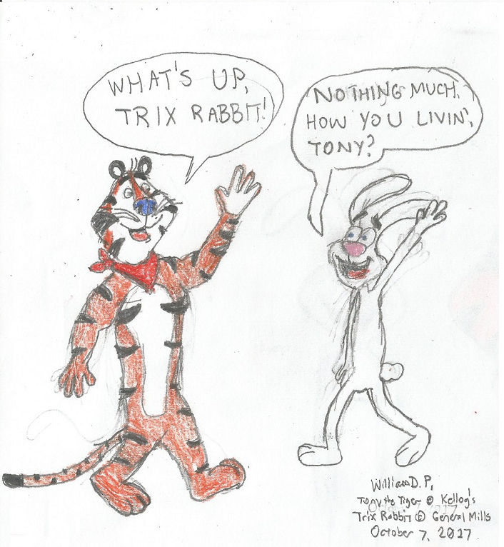 Tony Tiger and Trix Rabbit Greet Each Other by WillM3luvTrains on ...