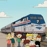 Loud House Family and Amtrak train