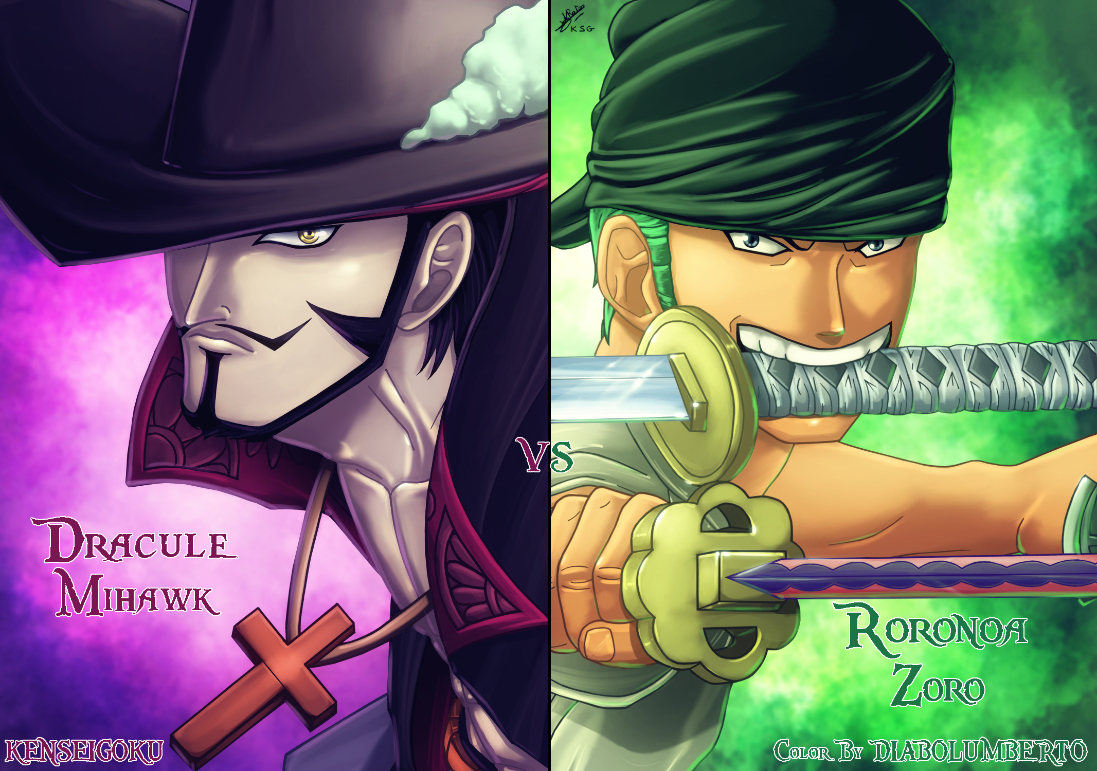 Art KSG and Diabolumberto Mihawk vs Zoro  043