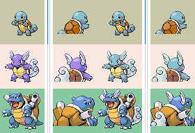 Pokemon starters Evolution 1 by DYW14 on DeviantArt