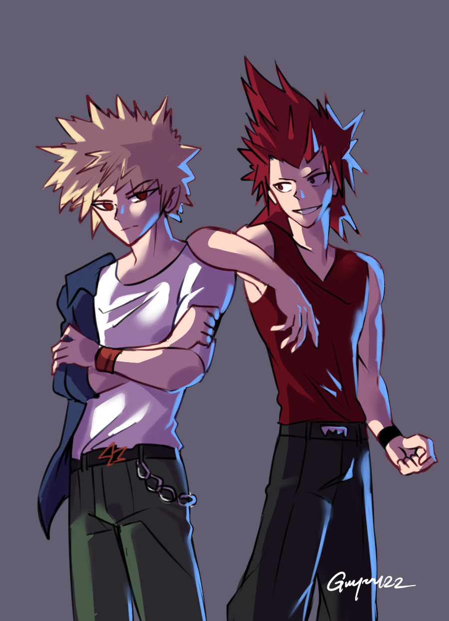 Bakugou and Kirishima by Greyowl22 on DeviantArt