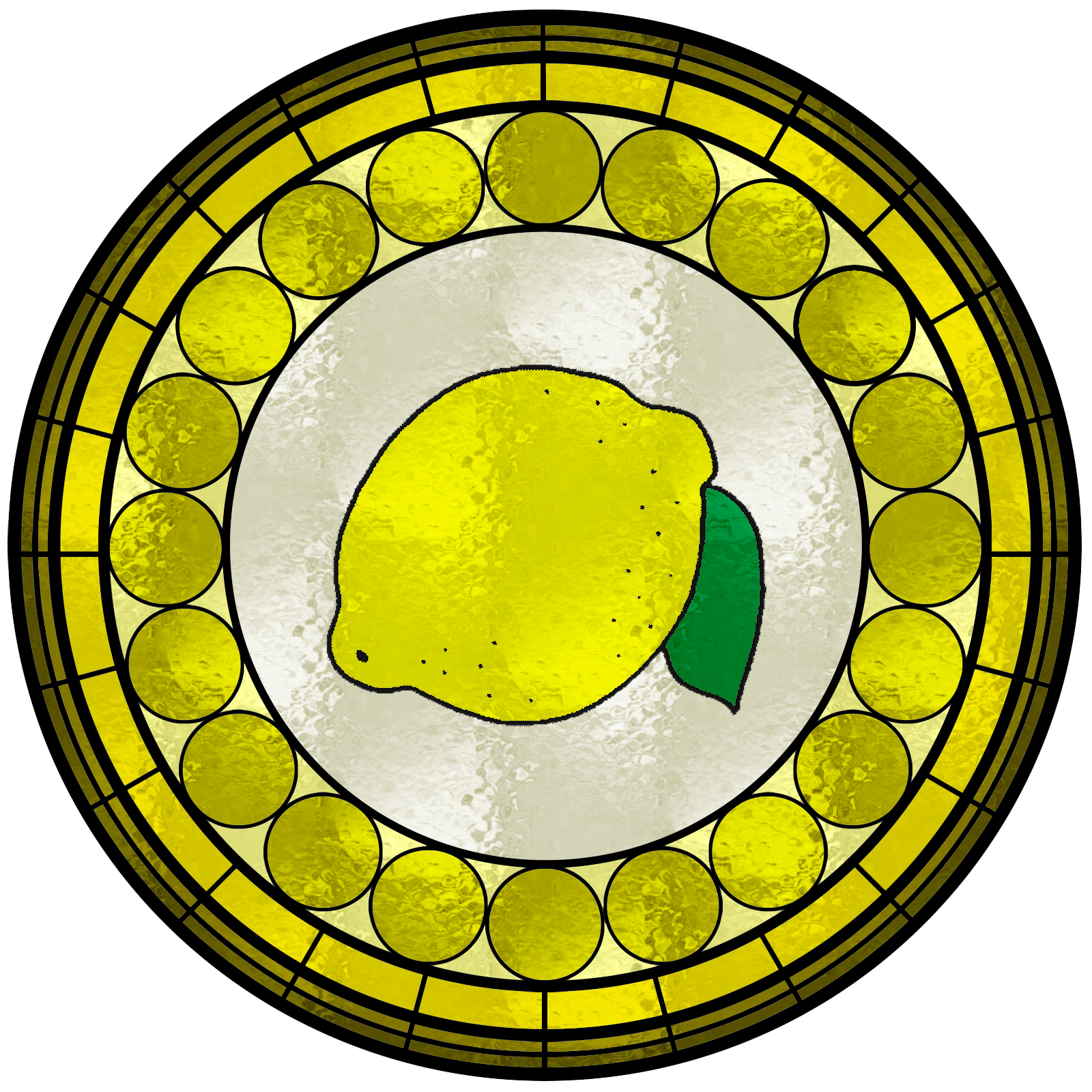 Lemon Stained Glass Window