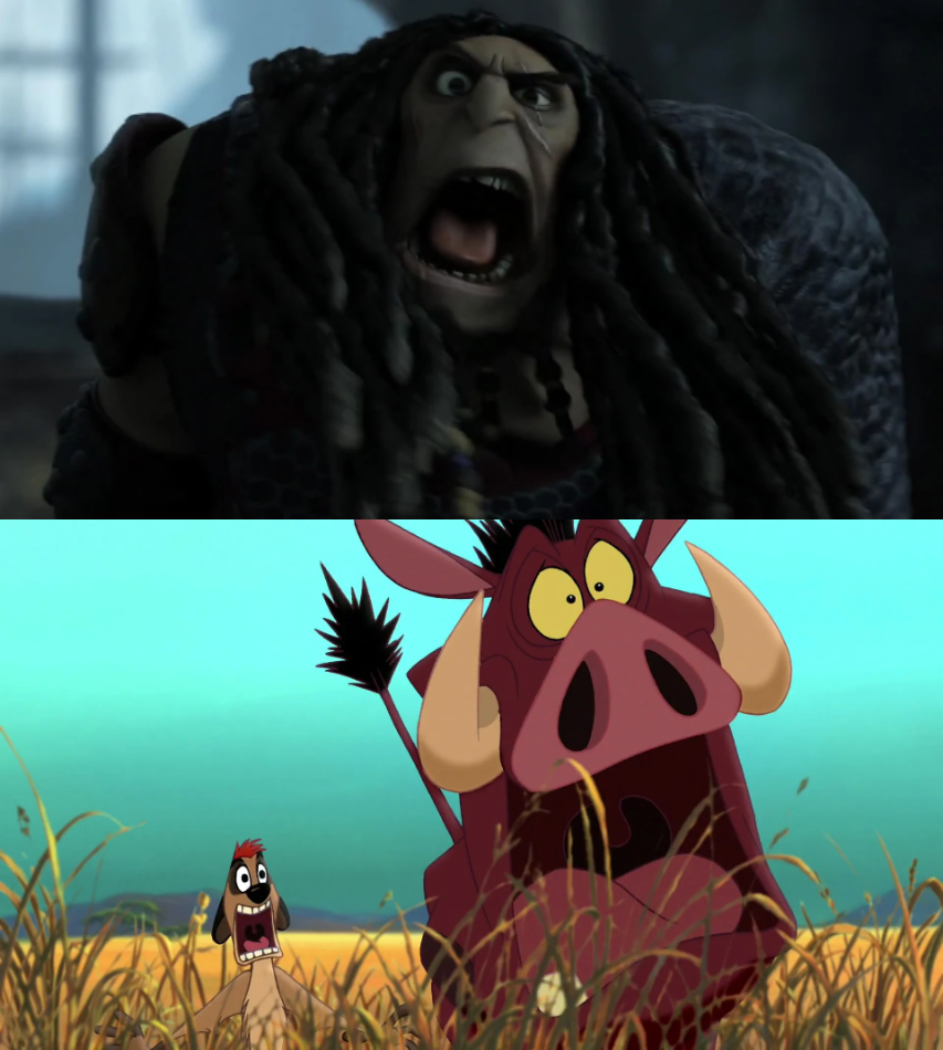 Timon And Pumbaa Scared Of Drago Bludvist by TriceratopWarrior99 on ...