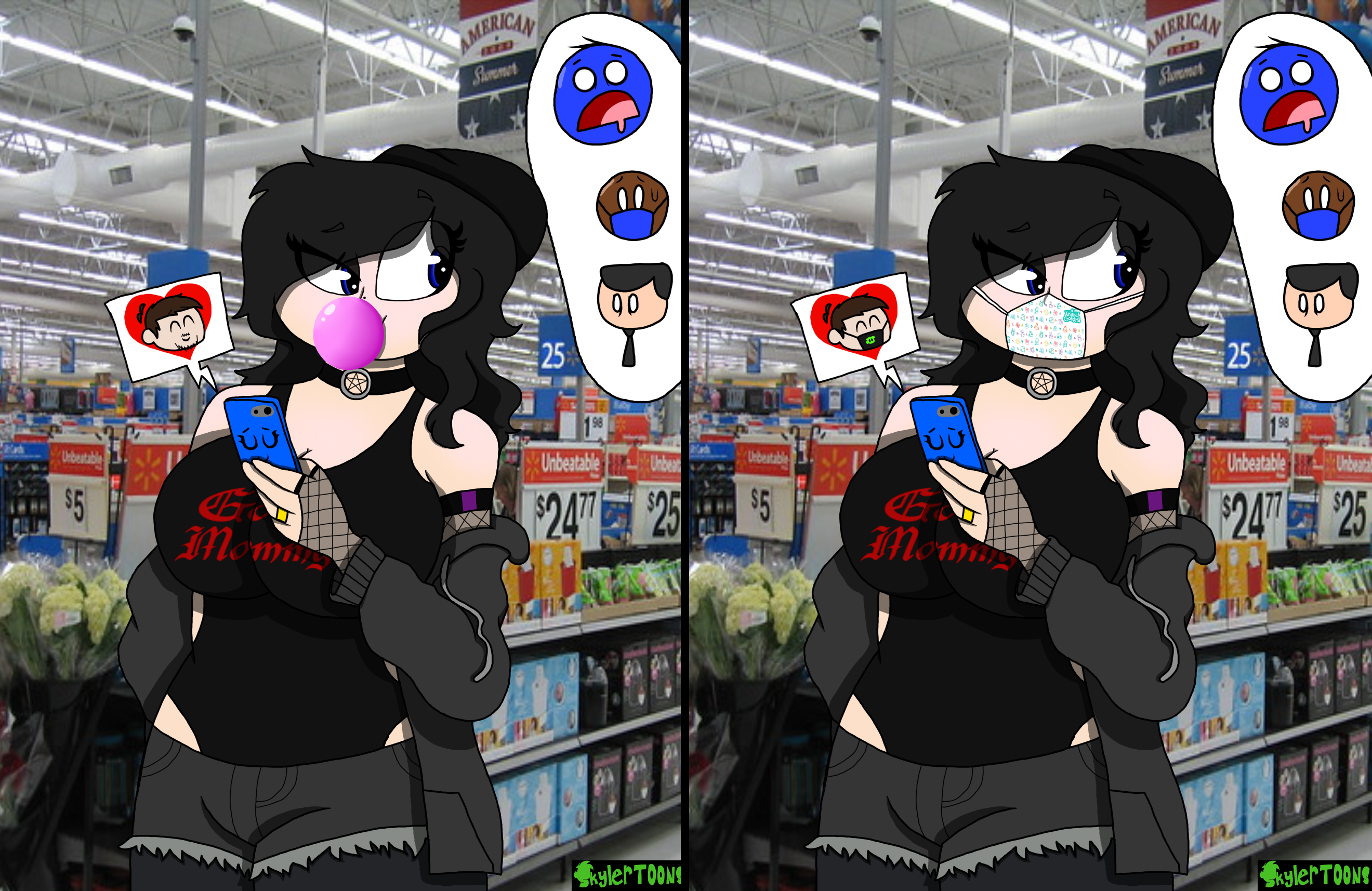 Goth Mommy Ashlee in public by skylertoons on DeviantArt