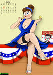Ashlee 4th of July pinup by skylertoons