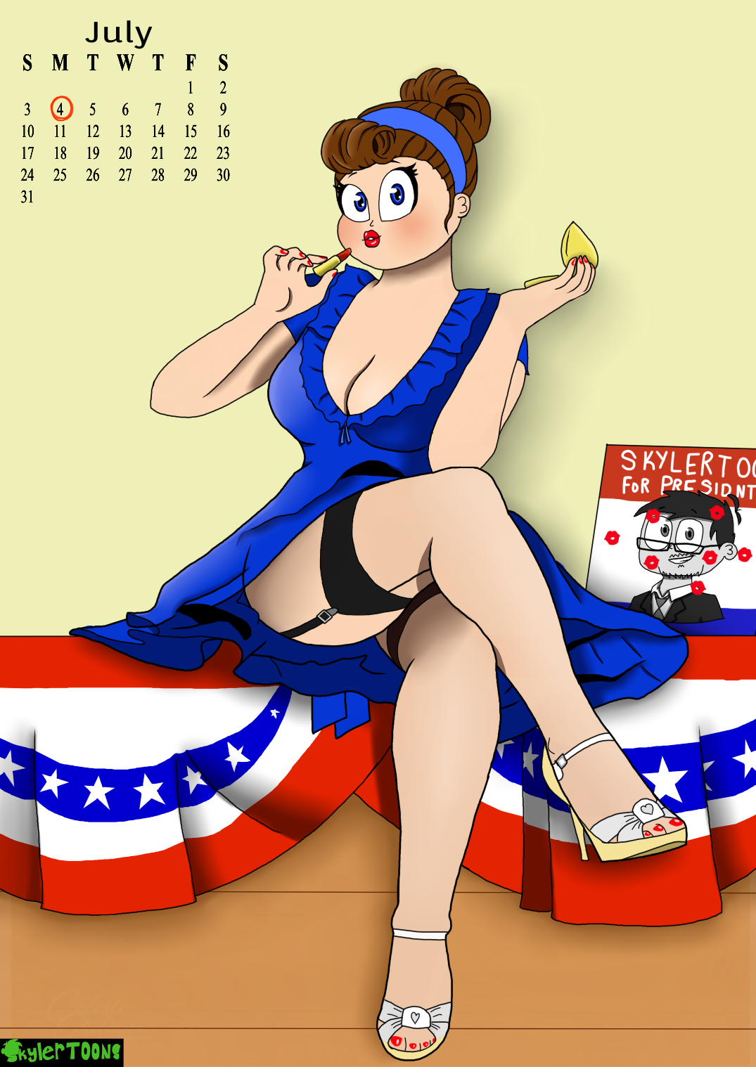 Ashlee 4th of July pinup