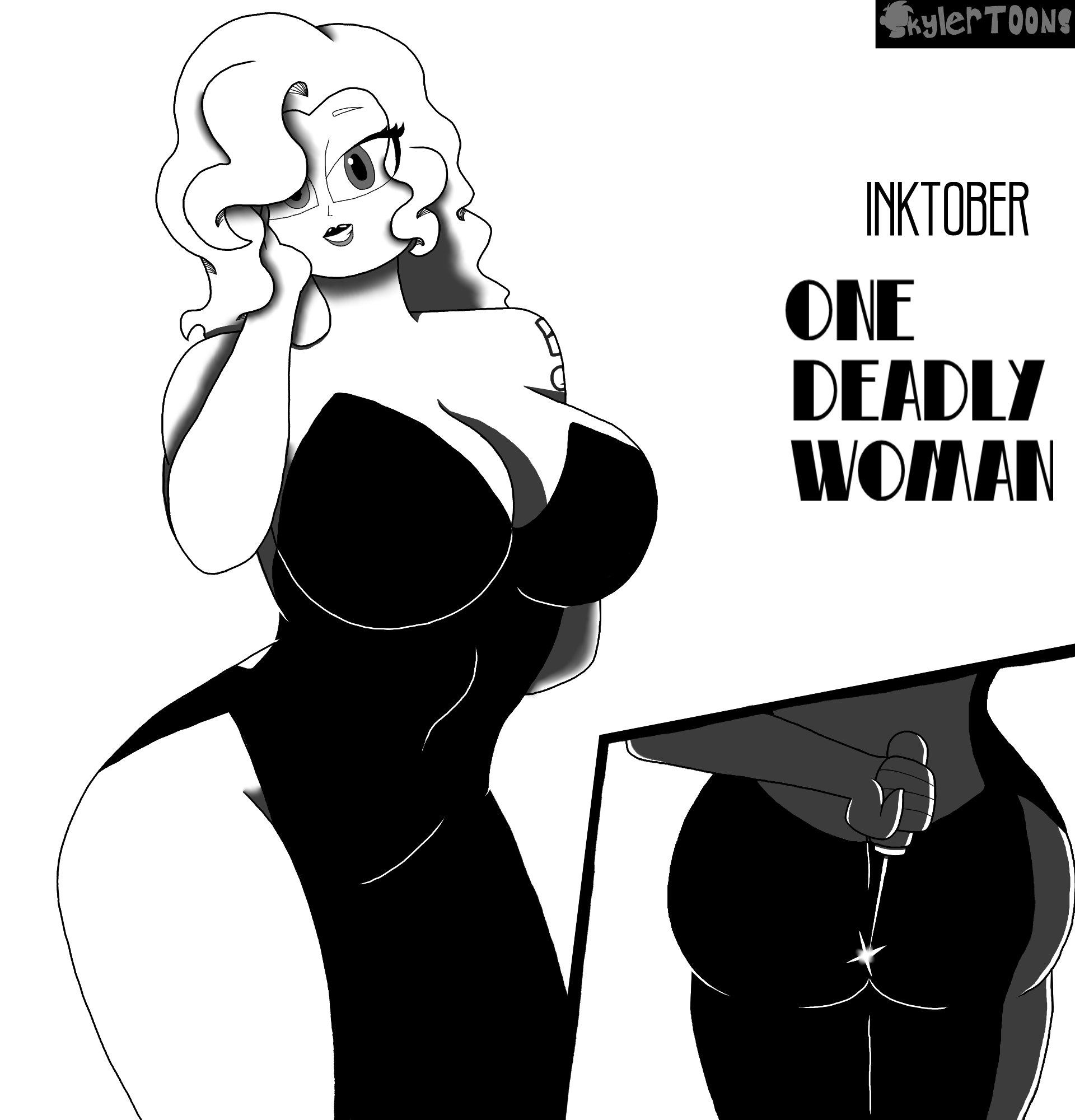 Inktober 3 One Deadly Woman