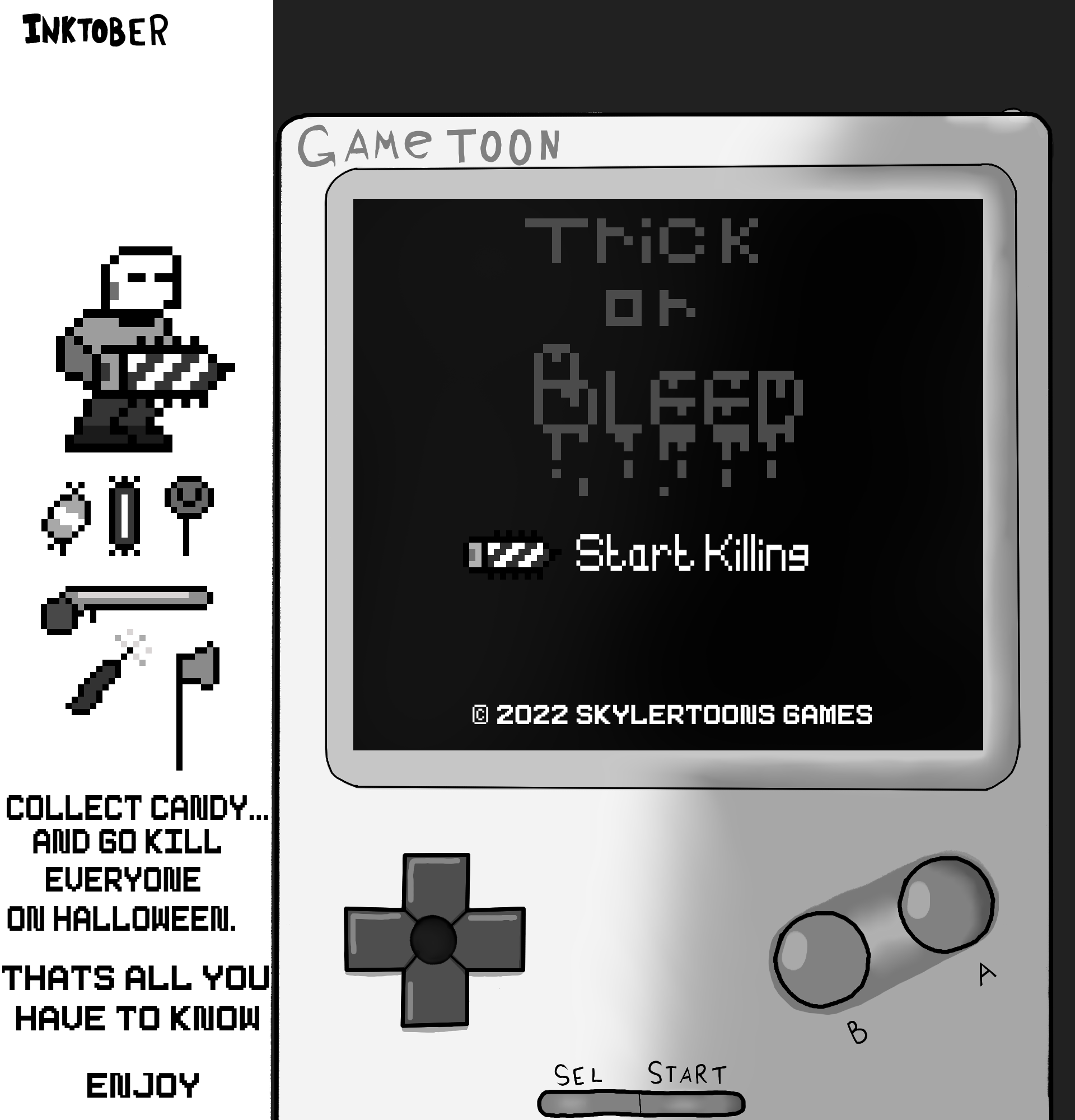 Inktober 24 hybrid kinda