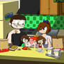 The Toons Family enjoying some McDonalds