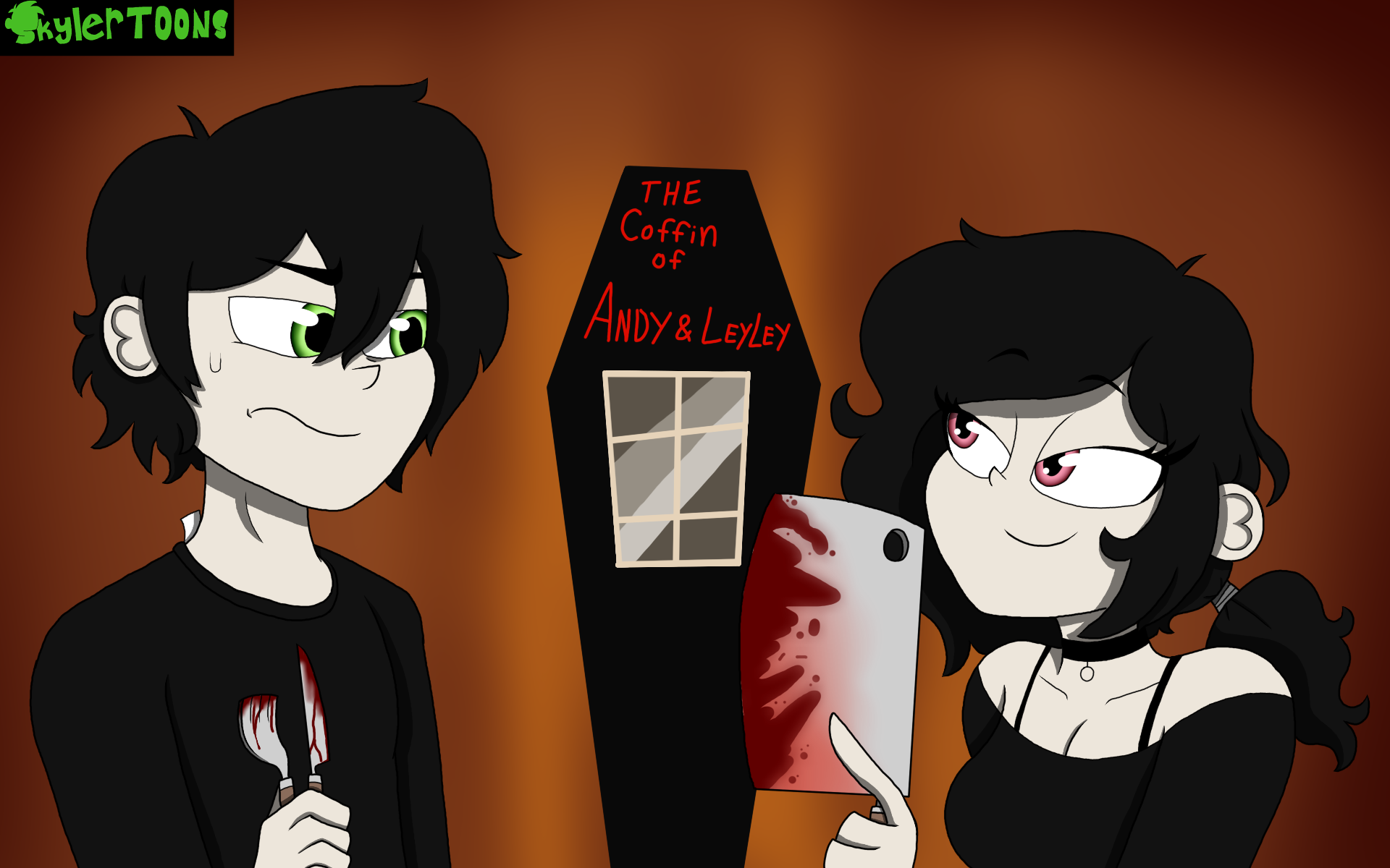 The Coffin Of Andy And LeyLey In SkylerToons Style By Skylertoons On the-coffin-of-andy-and-leyley-in-skylertoons-style-by-skylertoons-on