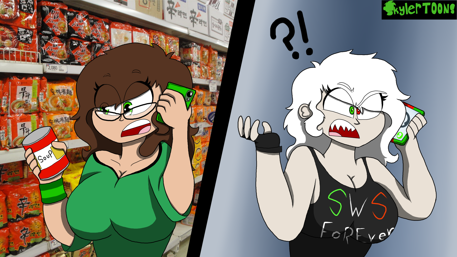 THERE'S ONLY SOUP MEME Skylertoons style