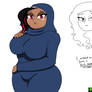 I wanted to draw a Arab woman