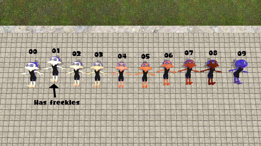Inkling Skin Tone Chart by bravebravesirbrian1 on DeviantArt