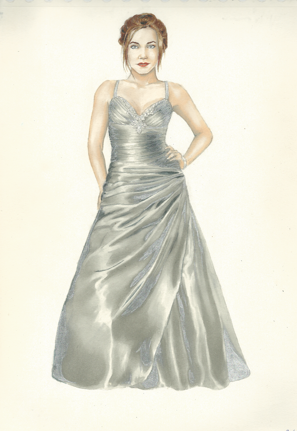 Silvery Robe Drawing Silver dress by Twinrowa on DeviantArt