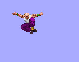 Hyper DBZ - Tien - aerial Shaolin Spin Kicks