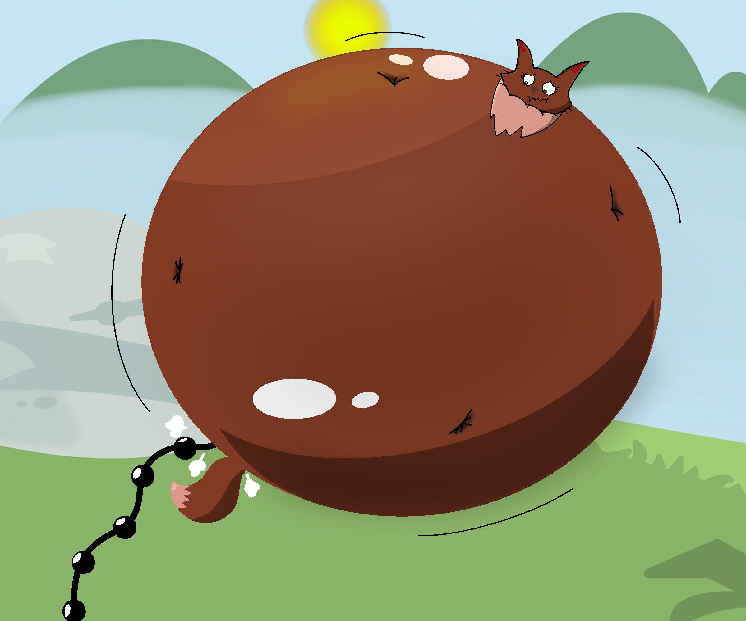 Skunk Fu fox Inflation by ToberryPaws on DeviantArt