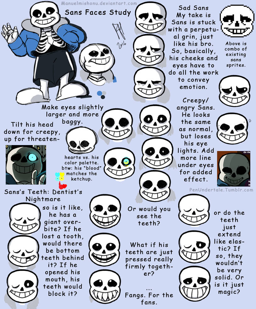 UNDERTALE Sans Face Study by ManuelMishonu on DeviantArt