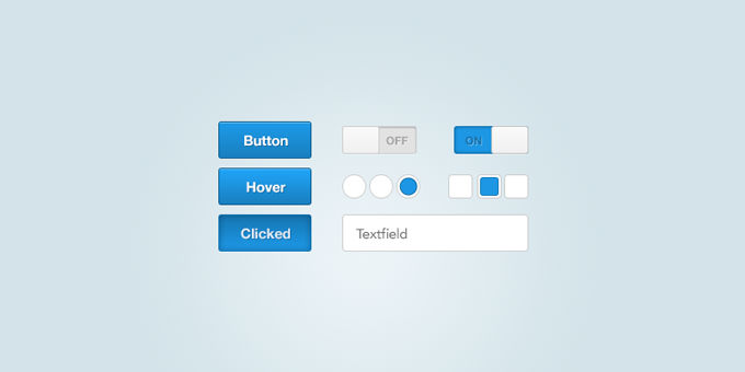 Blue UI Kit (PSD) by flekiii on DeviantArt