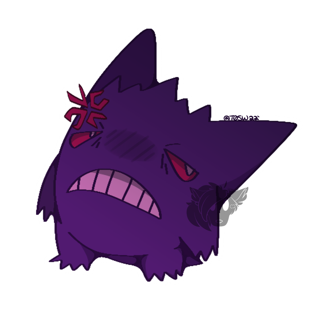 Repone Moni Gengar Sticker design by Silvent-the-wolfie on DeviantArt
