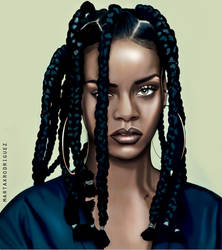 Rihanna 90s illustation