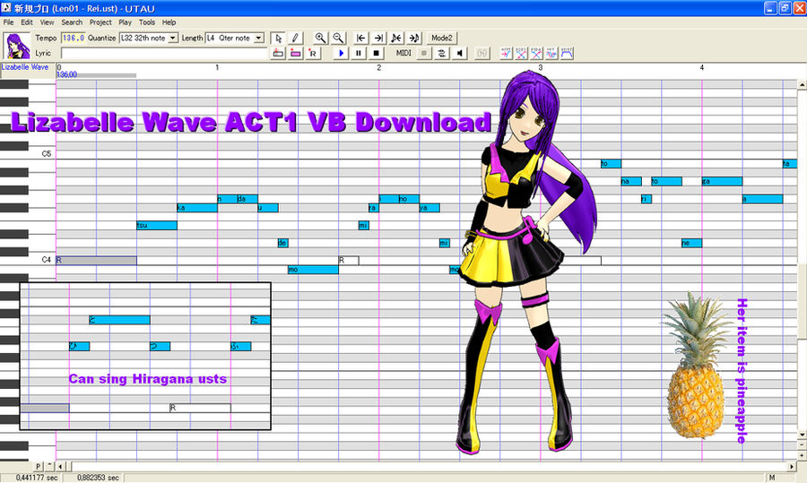 UTAU Lizabelle Wave voicebank download