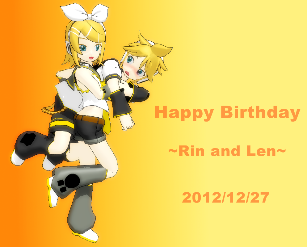 Happy Birthday Rin and Len 2012