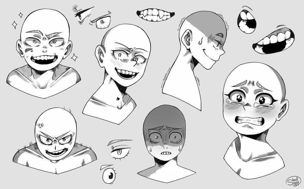 BNHA Exaggerated faces study by SilentSnow777 on DeviantArt